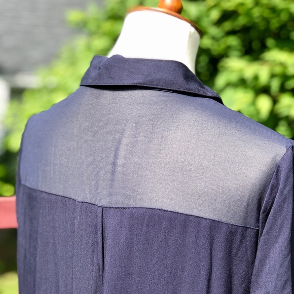 Asos Only Averina Navy Shirtdress Sz EU 38 - Picture 4 of 7